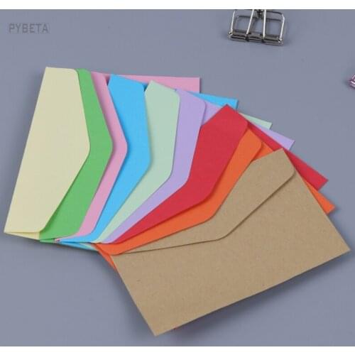 100pcs- 17.5*12.3cm 120gsm Colorful paper envelope business card decorate envelope wedding party invitation