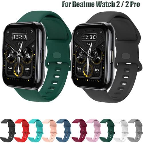 20mm 22mm Wirst Strap For Realme Watch 2 / 2 pro Sport Silicone Smart Wristbands For Realme Watch S / Mibro Air Color Bracelet