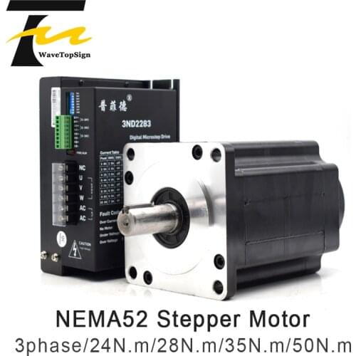 2 Phase NEMA52 Stepper Motor 130BYG350D 24/28/35/50N.m + Driver 3ND2283 Input Voltage VAC220V