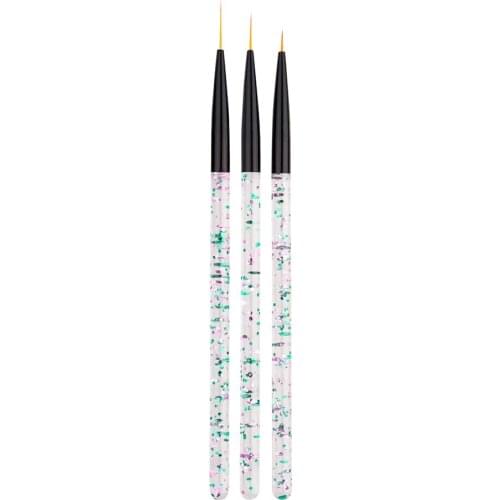 3Pieces Anti-slip Nail Art Design Dotting Painting Drawing Polish Brush Pens