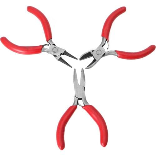 3Pcs/Set Mini Mixed Nose Pliers Cutter Beading Jewelry Making Repair Crafts Tool