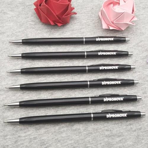 500 pcs/lot metal pen smooth writting promotional pens with free print logo laser engraved pen free shipping by DHL