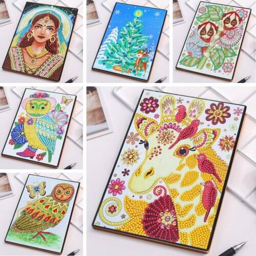 DIY Special Shaped Diamond Painting Notebook Animal Diary Book 50 Pages A5 Notebook Embroidery Diamond Cross Stitch gift