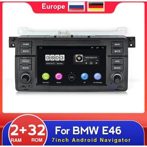 2+32G HD Android Car Radio DVD Player for BMW E46 1998-2006 GPS Stereo Audio Navigation Multimedia Screen Head Unit RDS DSP OBD2