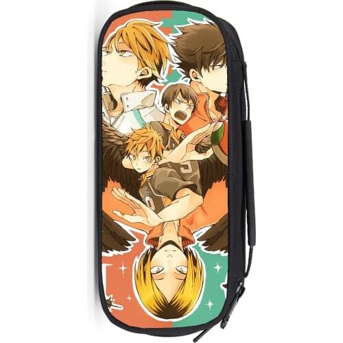 Japanese Anime Haikyuu Boys Girls Cartoon Pencil Case Bag School Pouches Children Student Pen Bag Kids Purse Wallet