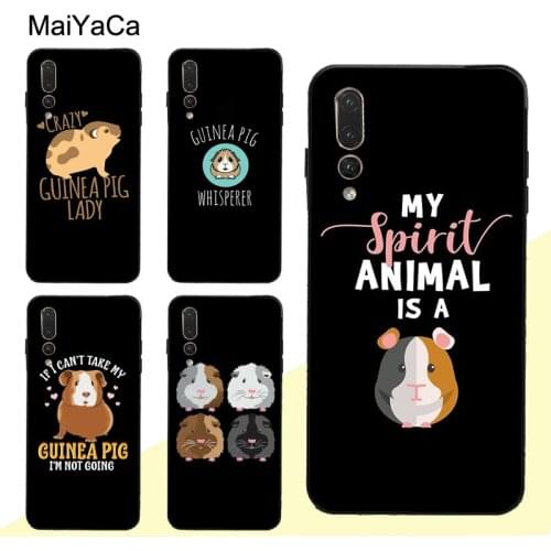 MaiYaCa Funny Cute Animal Guinea Pig Case For Huawei P30 Pro P40 P10 P20 Lite Mate 20 30 10 Lite P Smart 2019 Z Coque