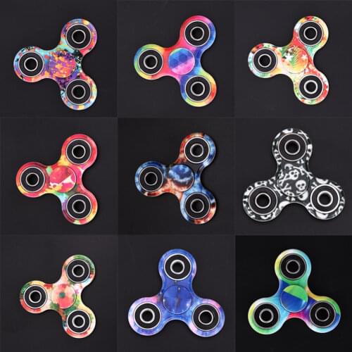 Children Colorful Tri-Spinner Fidget Focus Toy Kids EDC Sensory Finger Hand Spinner Anti Stress Reliever for Autism and ADHD