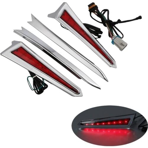 Chrome LED Saddlebag Extension Light For Victory Cross Country Tour Magnum 10-17 Motorcycle