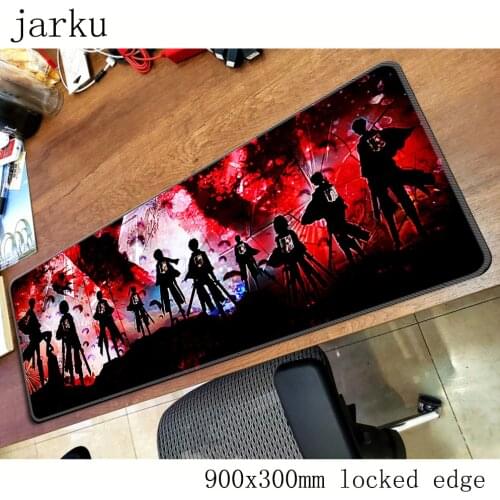 Attack on Titan mousepad gamer 900x300X3MM gaming mouse pad large present notebook pc accessories laptop padmouse ergonomic mat