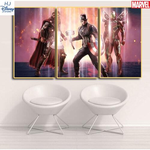 3 Piece No Frame Home Decor Super Hero Thor Painting HD Prints Marvel Canvas Iron Man Posters Wall Picture for Room Decor Gift