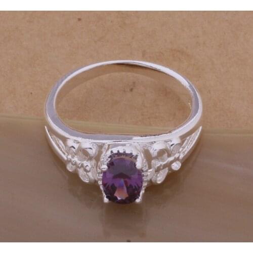 AR111 Hot sterling ring, fashion jewelry, smart purple stone /ahgaiyna aiaaizha silver color