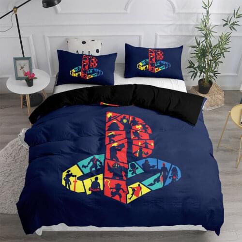 3D Gamepad Bedding Set PlayStation Gamer Game Duvet Cover for Kids Adults King Size`White Comforter Sets Home Quilt Cover