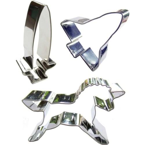 Sword, Space Shuttle, Unicorn shape 3 piece biscuit cutting molds, baking tools, cake decorating soft candy tools