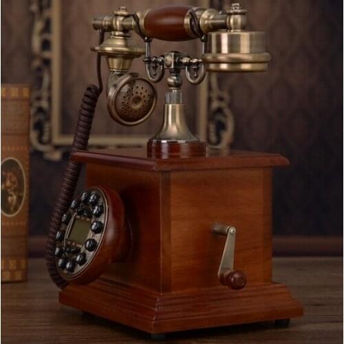 Fashion Solid wood telephone antique telephone landline phone Redial/Hands-free/ backlit Caller ID