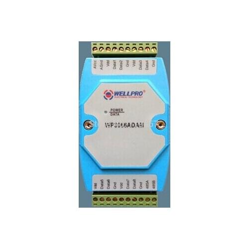FREE SHIPPING DS18B20 temperature acquisition module 8 RS485 MODBUS Communication can be computer control