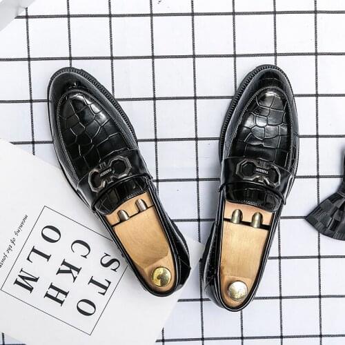 2021 mens summer breathable casual shoes banquet wedding office mens shoes black shoes