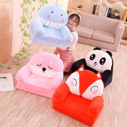 50cm Skin Cover Support Seat Plush Super Soft Sofa Infant Learning To Chair Keep Sitting Posture Comfortable For Baby Kids Gifts