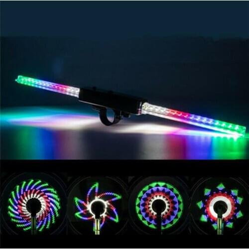 New hot sale LED Bicycle Wheel Lights Waterproof Bike Tire Spoke Lamps Ultra Bright 30 Patterns