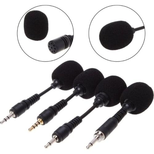 OOTDTY Mobile phone Mini 3.5mm Interface Flexible Microphone Stereo For iPhone Android