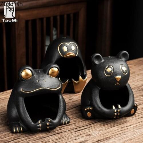 Korean Creative Cute Cartoon Small Animal Ashtray Frog Penguin Panda Storage Home Decoration Ashtray for Car Gift for Boyfriend