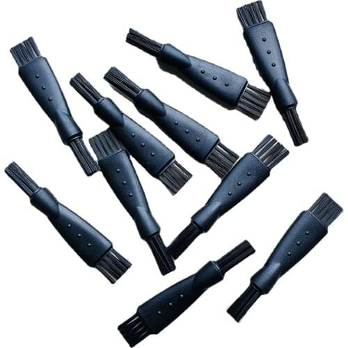 10pcs Portable Double Heads Nylon Razor Dedicated Cleaning Brush Beard Clipper Cleaner Hair Remover Travel Shaving Accessories