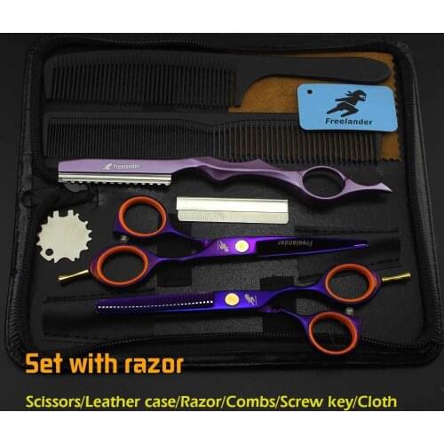 5.5 Professional Hairdressing Scissors Hairdresser Thinning Scissors Scissors Haircut Set Japanese Hair Clipper Hairdresser