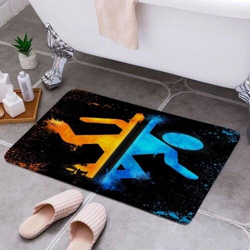 Portal u2022 2D Version 3D Print Doormats Rectangle Non-Slip DoorMat Bedroom Kitchen Entrance Print Door rugs Dropshipping