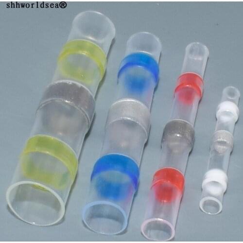 Shhworldsea Practical Electrical Waterproof Seal Heat Shrink Butt Terminals Solder Sleeve Wire Connectors