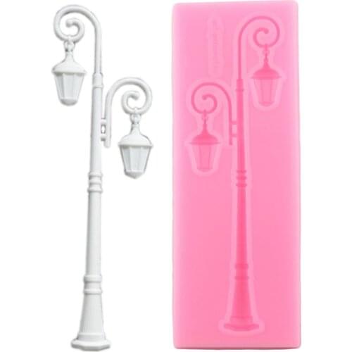 Street Lamp Silicone Mold Fondant Molds DIY Cake Decorating Tools Chocolate Gumpaste Moulds Polymer Clay Candy Mould