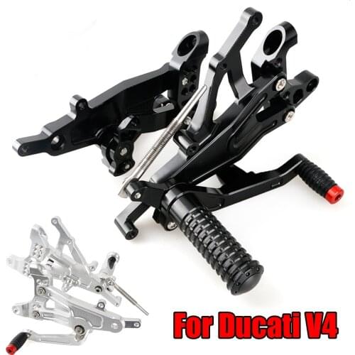 For Ducati Panigale V4 S R V4S V4R Special Rearset Footpeg Footrest Adjustable CNC Rear Back Set Foot Rest Peg Shift Lever Pedal