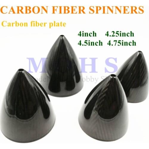 Full carbon fiber 4 4.25 4.5 4.75inch carbon fiber spinners standard spinners RC gasoline electric airplane aircraft spinners