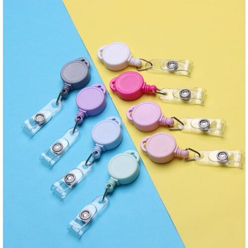 Retractable Pull Badge ID Lanyard Name Tag Card Badge Holder Reels Key Ring Chain Anti-Lost Clips School student office Supplies
