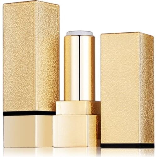 High Quality Frosted Gold Batom Lipstick Tubes DIY Homemade Empty Lipgloss Lips Balm Tube Wrap with Diameter 12.1mm Wholesale