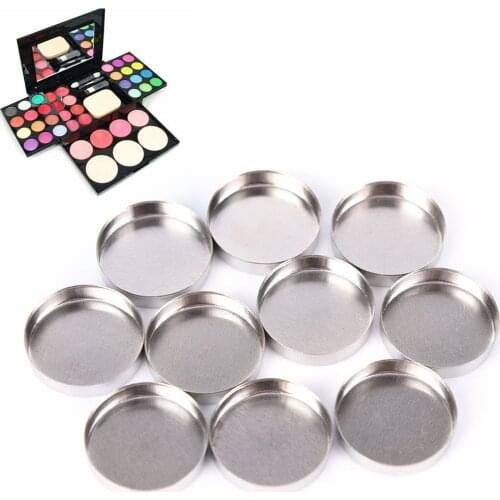 10pcs/lot Empty Aluminum Cases Pans For Eyeshadow Eye Shadow Palettes Dia 10mm