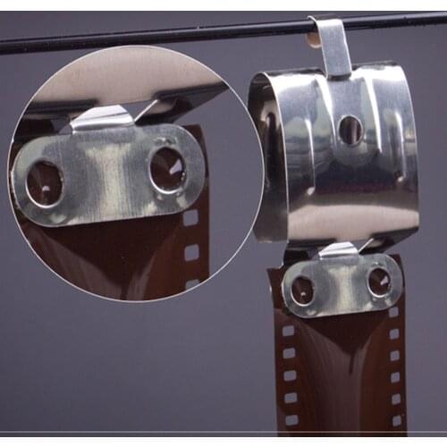 2pcs Film Air-Dry Darkroom Processing Equipment 120 135 35mm Negative Page Film Stainless Steel Clips with Lead Straight