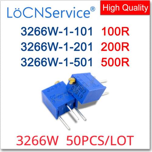 3266W 50PCS 100R 200R 500R Trimming Potentiometer Made in China High Quality 3266W-1-101 3266W-1-201 3266W-1-501 101 201 501