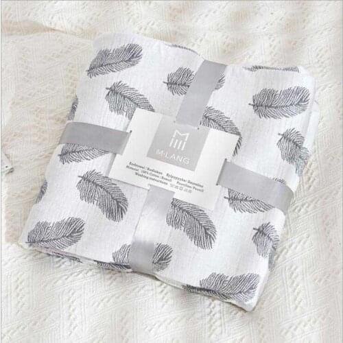 4 layers Bamboo Cotton Gauze Towel Muslin Blanket Super soft Jacquard thin quilt for kids Adults Plane travel blanket