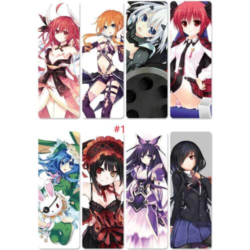 8pcs/set DATE A LIVE PVC Bookmarks Printed with Anime Itsuka Shido Yatogami Tohka