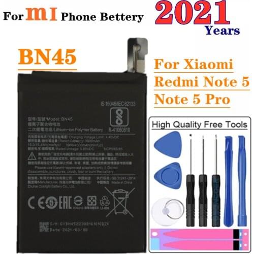 Redmi Note 5 Battery For Xiaomi Redmi Redrice Hongmi Note 5 Pro Phone Battery 4000mAh BN45 High Quality Replacement Batteries