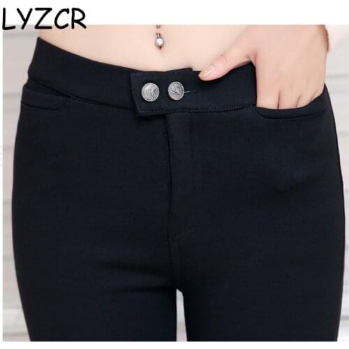 Large Size Womens High Waist Pants for Women Summer 5XL Classic Pencil Female Pants Women High Waist Trousers Ankle-length Pant