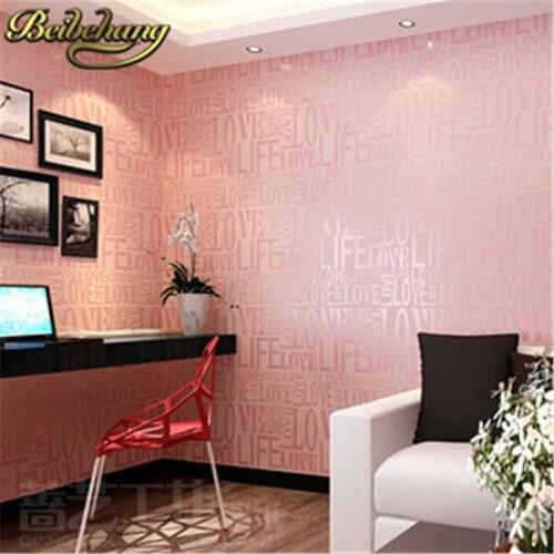 Beibehang papel parede Korean Modern Love Wallpaper Home Decor Wallpapers Roll Mural Wall Papier Living Room Papel de Parede 3d