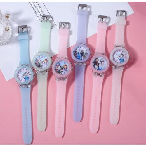 NEW Disney Frozen 2 Childrens Watch Princess Aisha Anna Luminous Watches Quartz Watchs Girls Birthday Christmas Toys Gifts