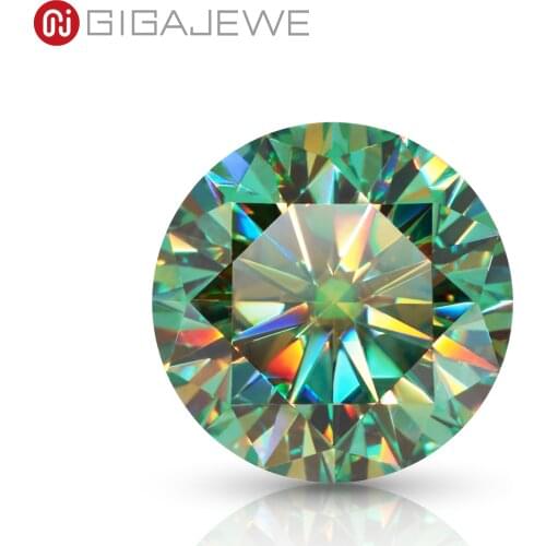 GIGAJEWE Hand-Cutting Round Green 8 Hearts And 8 Arrows VVS1 Moissanite Premium Gems Loose Diamond Test Passed Gemstone