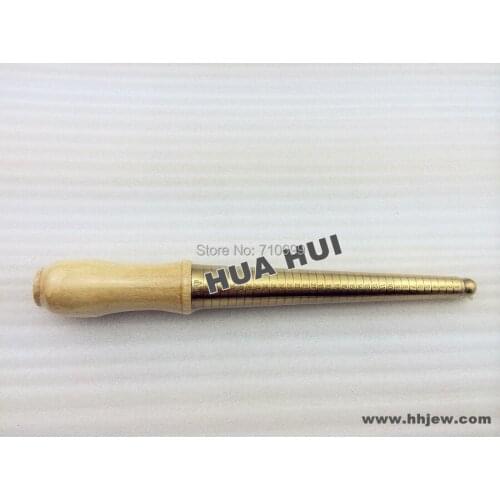 Brass Ring Stick Ring sizer with Wooden Handle (with HK sizer from 1-33)