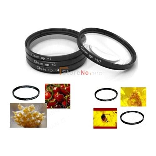 67mm Macro lens Close-Up +1 +2 +4 +10 Filter Kit for Can&n pentax NIK&N D90 D300s D7000 D80 D5100 18-105mm Lens