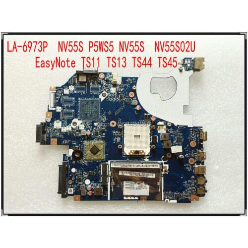 LA-6973P For Gateway NV55S P5WS5 Laptop motherboard LA-6973P DDR3 STOCKET FS1 MBWY102001TS11 TS13 TS44 TS45 Full test