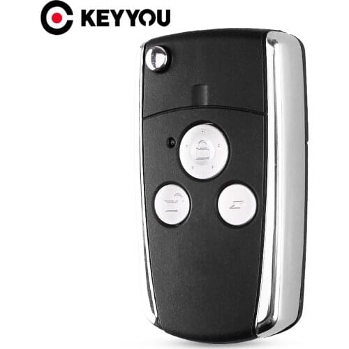 KEYYOU Modified Flip Folding 3 Button Remote Key Shell Case Fob For Honda for JAZZ/CRV Odyssey CIVIC ACCORD