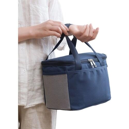 2020 Fashion Trend Unisex Adult Student Solid Simpe Large Capacity Lunch Bags Zipper Wash Pocket Casual Picnic Beach Party Tote