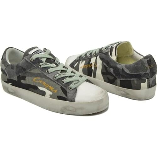 CANGMA Luxury Brand Original Casual Shoes Platform Sneakers Men Camouflage Canvas Vulcanized Shoes Male Sneaker