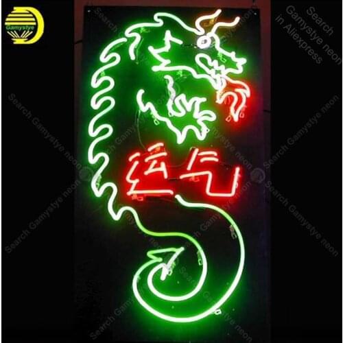 Neon Sign for Chinese Dragons Lucky yunqi neon Light Sign illuminated Display Bar Club Sign glass Tubes Handcrafted Neon signs